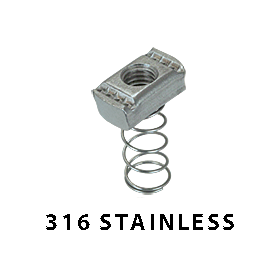 1/4-20 Strut Nut With Standard Spring