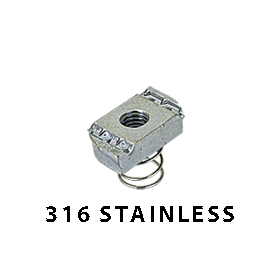 1/4-20 Strut Nut w/Short Spring | Strut Channel Nuts | DSA